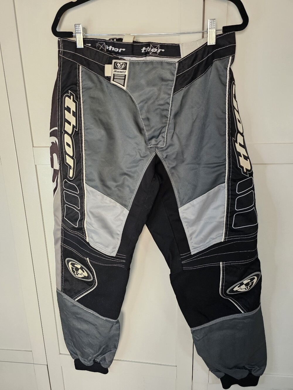 Thor Phase 2 Motocross Pants Black Gray MX Dirt Bike Racing 34x29 NEW Pristine